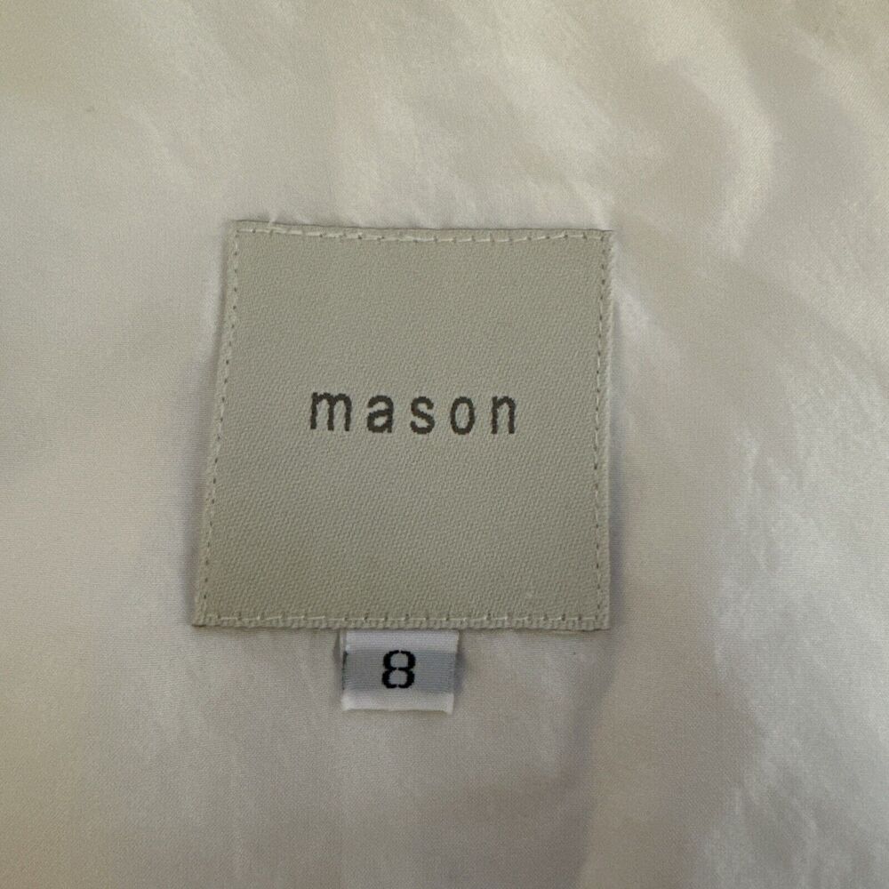 Michelle Mason Bias‎ Cut Midi Slip Dress Size 8 White Silk Spaghetti Strap - Picture 6 of 7